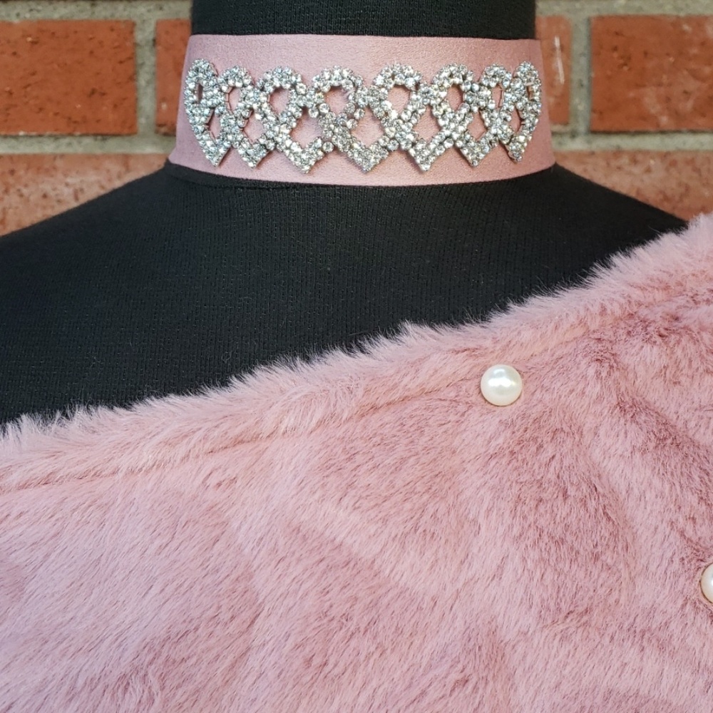 💎💖 Rhinestone Hearts Choker